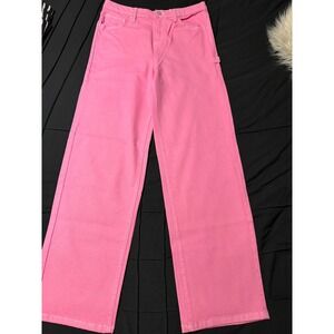 EPIC THREADS Carpenter Jeans Pink Sz 18 Wide Leg Stretch Adjustable Waist
